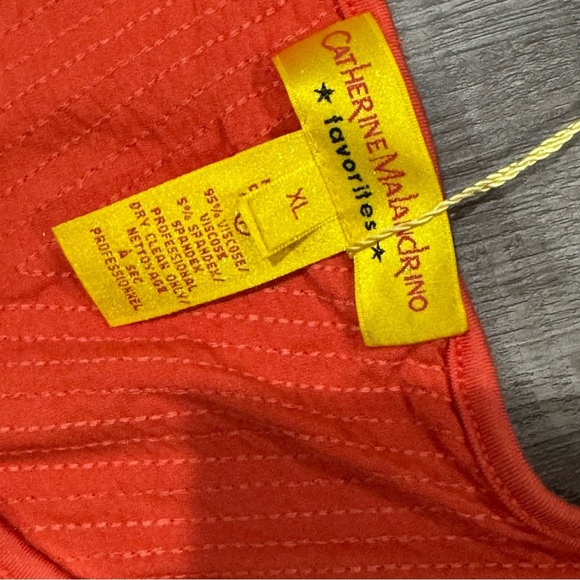 NWT Catherine Malandrino orange ruched stretch bodycon dress ❤️ - Picture 5 of 7